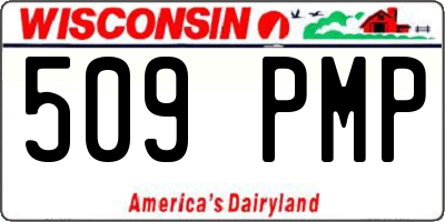 WI license plate 509PMP