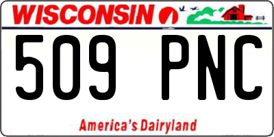 WI license plate 509PNC