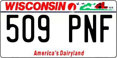 WI license plate 509PNF