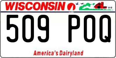 WI license plate 509POQ