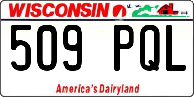WI license plate 509PQL