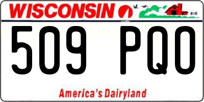 WI license plate 509PQO