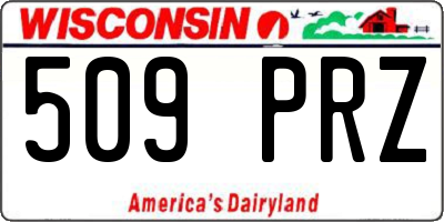 WI license plate 509PRZ