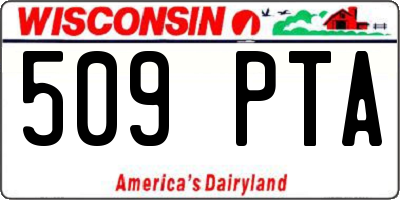 WI license plate 509PTA