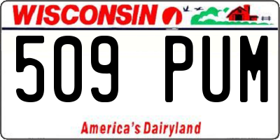 WI license plate 509PUM