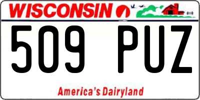 WI license plate 509PUZ