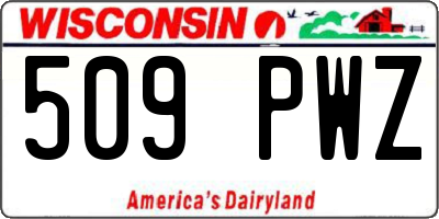 WI license plate 509PWZ