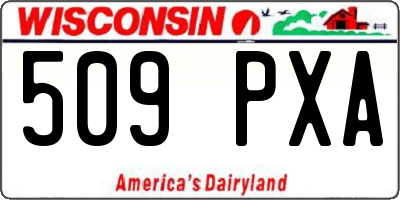 WI license plate 509PXA