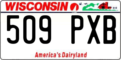 WI license plate 509PXB