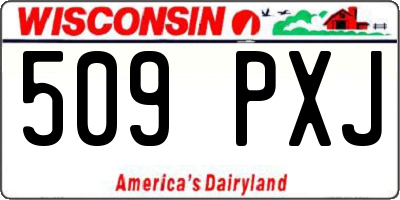 WI license plate 509PXJ
