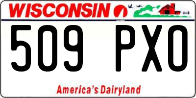 WI license plate 509PXO