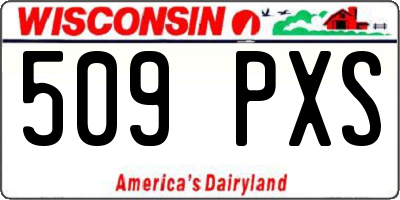 WI license plate 509PXS