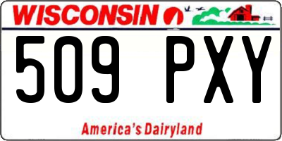 WI license plate 509PXY