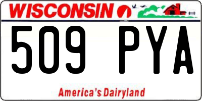 WI license plate 509PYA