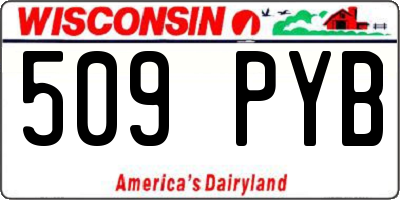 WI license plate 509PYB