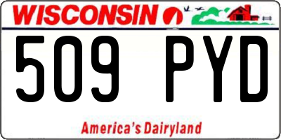 WI license plate 509PYD