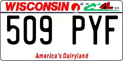 WI license plate 509PYF