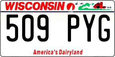 WI license plate 509PYG