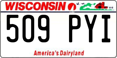 WI license plate 509PYI