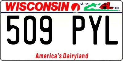 WI license plate 509PYL