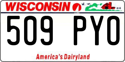 WI license plate 509PYO