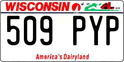 WI license plate 509PYP