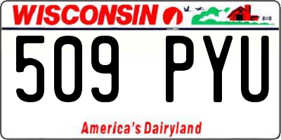 WI license plate 509PYU