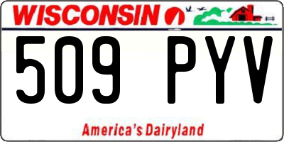 WI license plate 509PYV