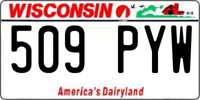 WI license plate 509PYW