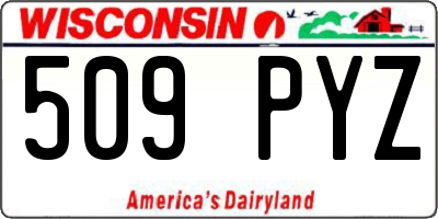 WI license plate 509PYZ