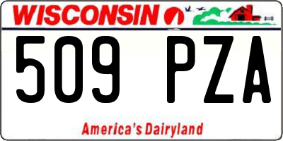 WI license plate 509PZA