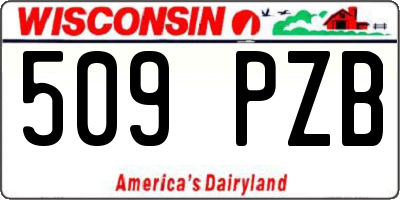 WI license plate 509PZB