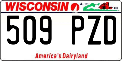 WI license plate 509PZD