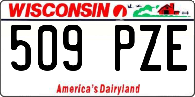 WI license plate 509PZE