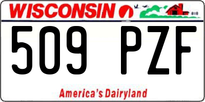 WI license plate 509PZF