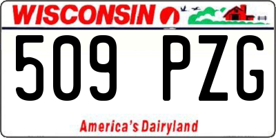 WI license plate 509PZG
