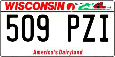 WI license plate 509PZI