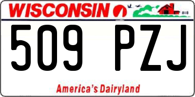 WI license plate 509PZJ