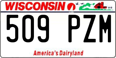 WI license plate 509PZM