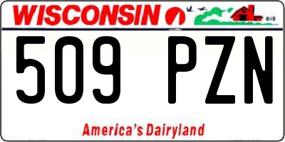 WI license plate 509PZN