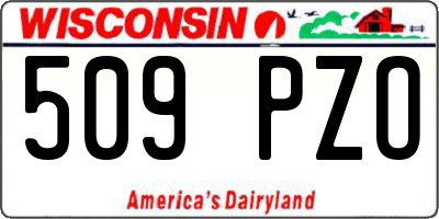WI license plate 509PZO