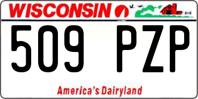 WI license plate 509PZP