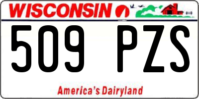 WI license plate 509PZS