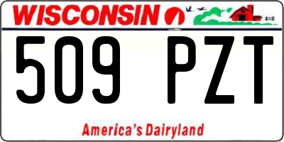 WI license plate 509PZT