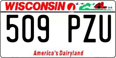 WI license plate 509PZU