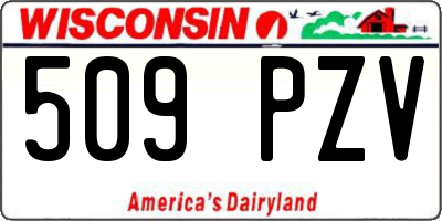 WI license plate 509PZV