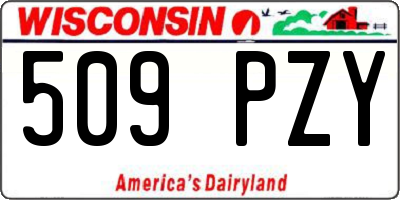 WI license plate 509PZY