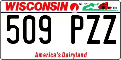 WI license plate 509PZZ