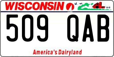WI license plate 509QAB