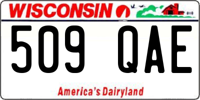 WI license plate 509QAE